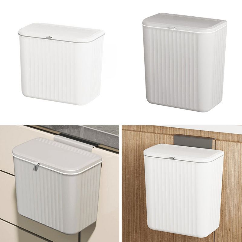 PP Manual Lift Waste Bin - 7L, White