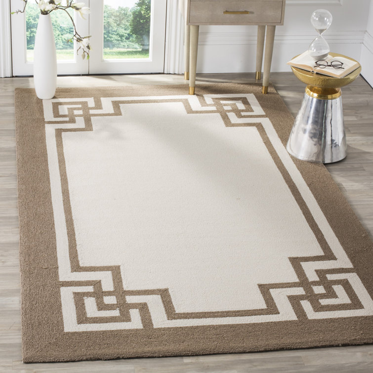 Asher Hand-Hooked Beige/Brown Area Rug