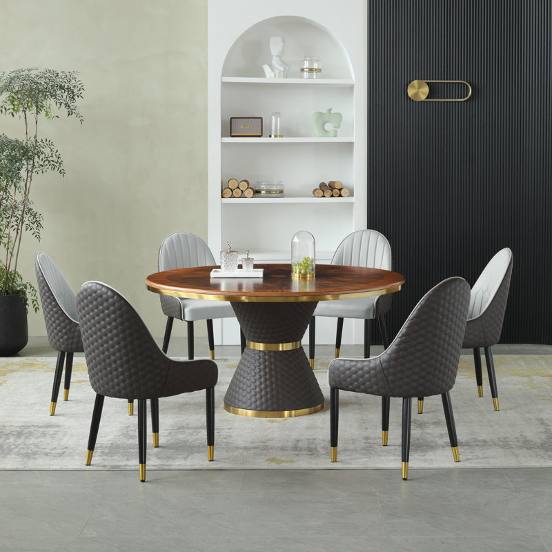 7 - Piece Dining Set, Gray