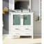 Meuble-lavabo blanc 30 po X P 18,25 po D, avec plateau en céramique blanche-1885659999-1885659969