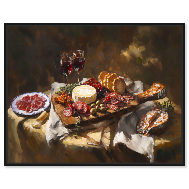 Art of Charcuterie, célèbre art classique par , H 17 po x l 21 po, Structure noire