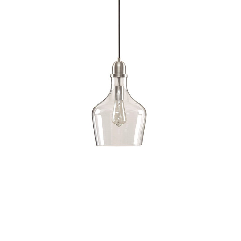 Basnett 1 - Light Kitchen Island Pendant, Silver, Clear
