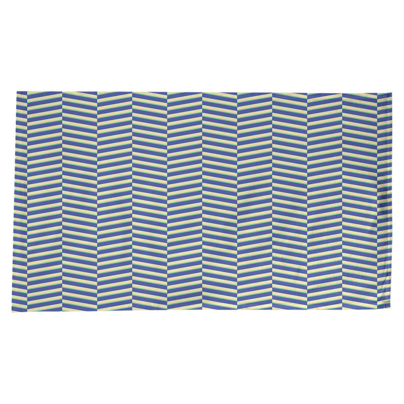Rayures fracturées Nappe, Bleu / Vert / Jaune