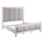 Lit de tête de lit Tatum gris clair et blanc patiné-90540126