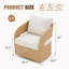 Fauteuil de jardin en osier avec coussins