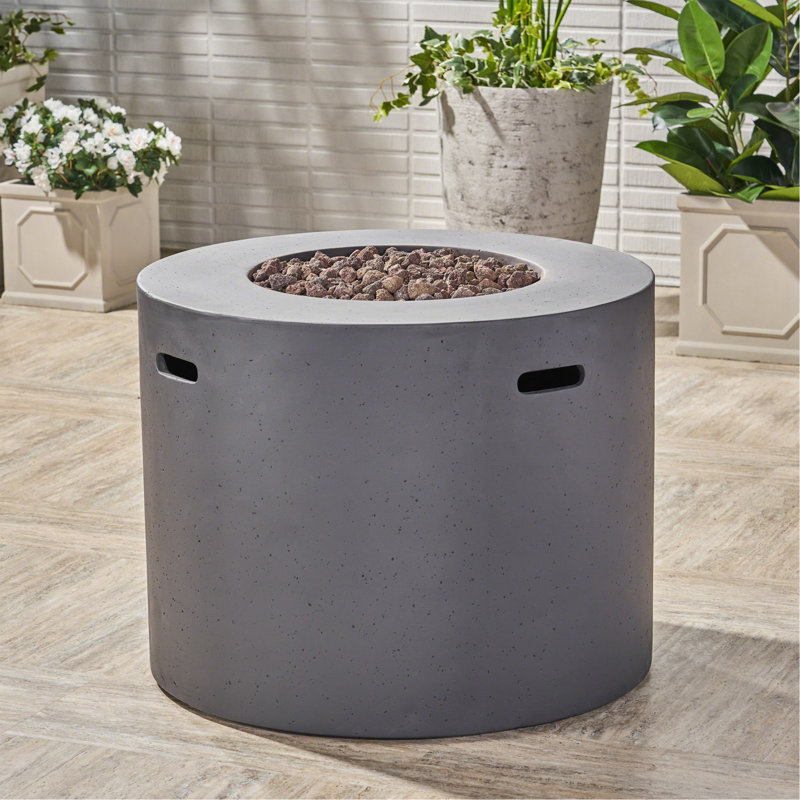 31" ROUND MGO FIRE PIT- 40 000 BTU, Dark Gray