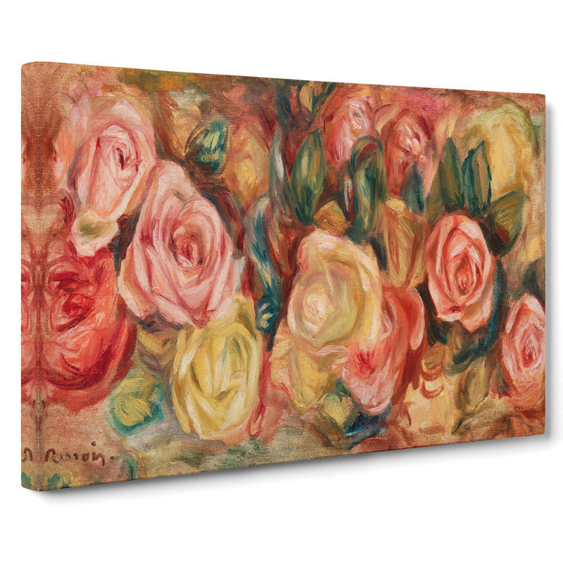 Roses by Pierre-Auguste Renoir - Wrapped Canvas, 50cm H x 76cm W x 3cm D