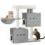 Cat Tree, 75 cm Tower, Sisal Scratching Post, Cats Tower for Indoor, Multi-Level Stable Cat Tree with Cats House, 2 Caves, Pompoms-592486245