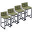 Tabouret de comptoir rembourré à dossier bas avec structure en métal épaissie pour îlot de cuisine-92115240-91899111-92115244