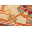 Tapis carré en laine fait à la main orange Oushak 9 x 9