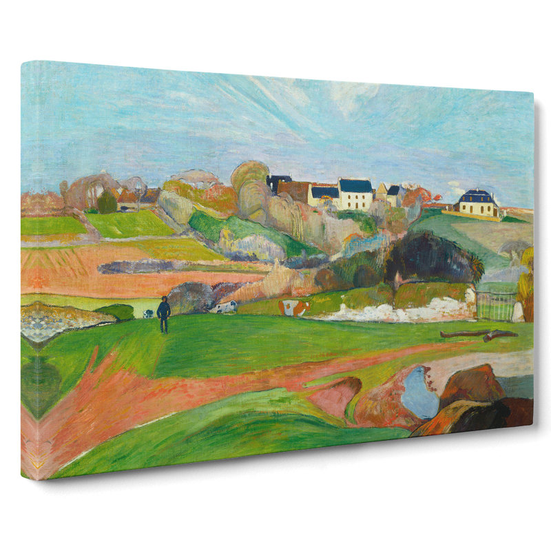 Landscape At Le Pouldu by Paul Gauguin - Wrapped Canvas Painting, 50cm H x 76cm W x 3cm D