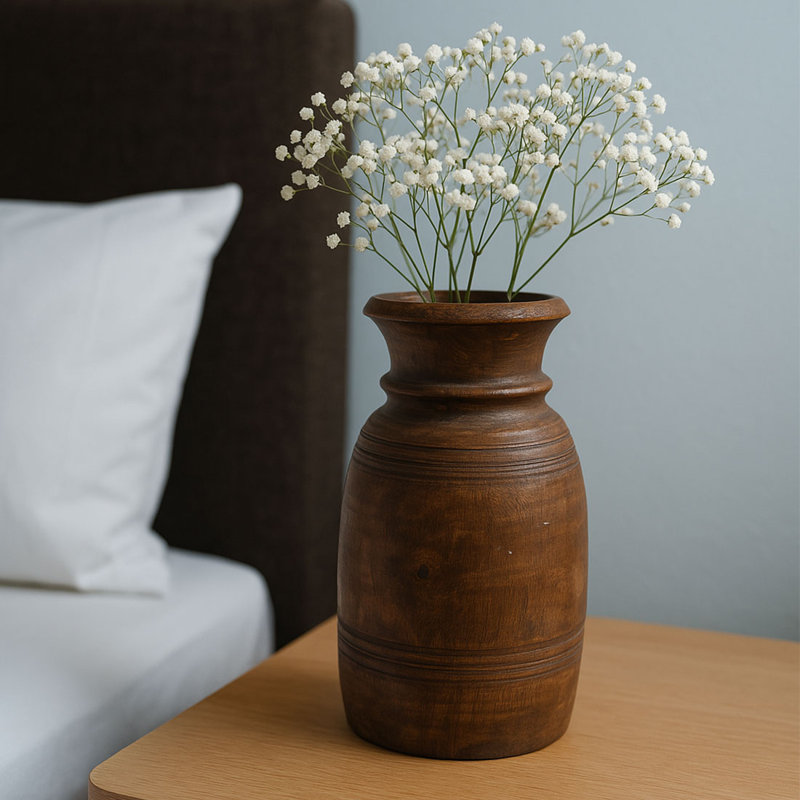  Vase en bois Boho