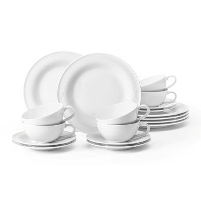Beat 18 Piece Bone China Dinnerware Set, Service for 6