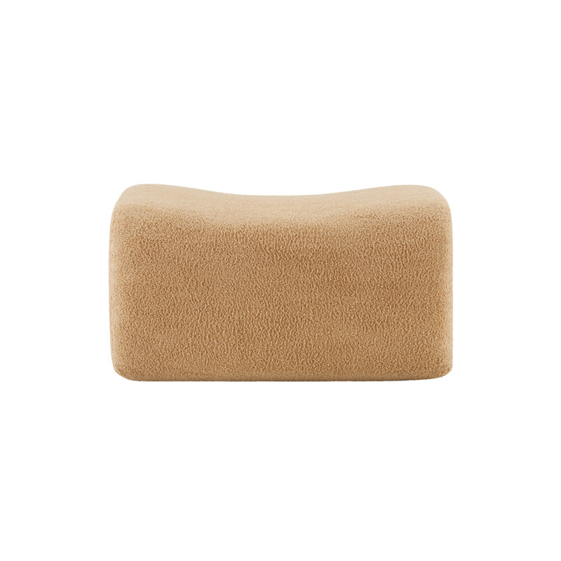 Repose-pieds en tissu brun clair, Chameau