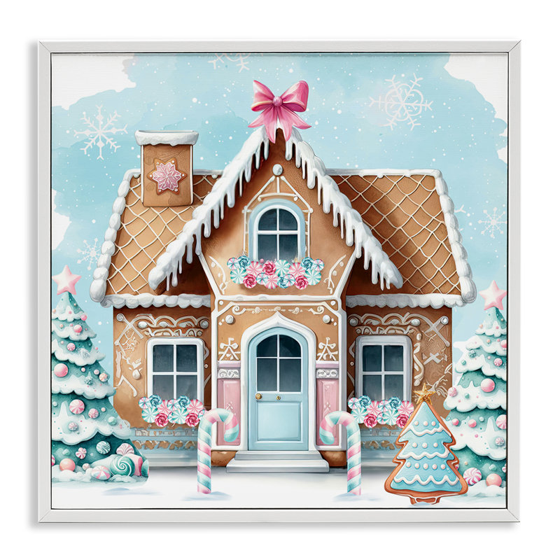Art de la giclée maison en pain d'épice par Nicole DeCamp, Estampe numérique encadrée blanc bord de mer, H 17 po x l 17 po