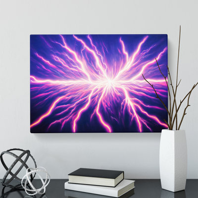 Dazzling Lightning Bolt - Wrapped Canvas