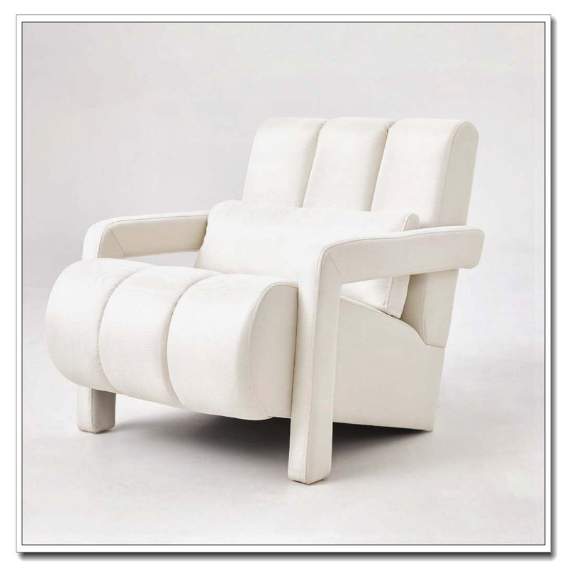 Fauteuil d'appoint en tissu de lin, Beige