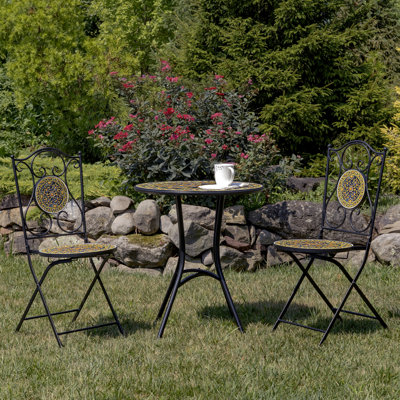 Bungalow Rose Ralpha Round Person Long Bistro Set Wayfair