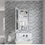 Armoire à pharmacie avec miroir à bords biseautés et porte à ouverture sur le côté avec l 24 po x H 26 po-1704788529-1704788528