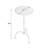 Eisenman Alisier 11.5" W Round Griege Iron Pedestal Side Table, Gray-133430806