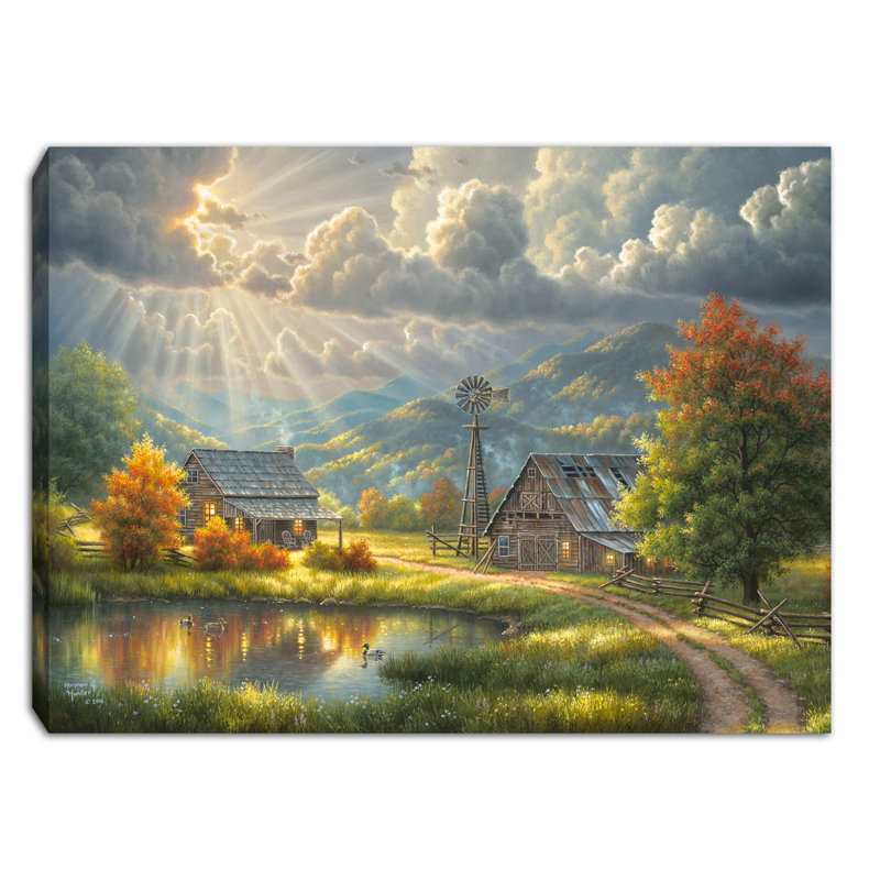 «God Shed His Grace» 8 x 6 mini toile de fond de chevalet éclairée