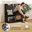 Banc de vestibule 4 en 1 avec portemanteau et tiroirs rabattables 6 crochets doubles-991957463