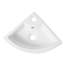 DeerValley 460mm L x 330mm W White Ceramic Corner Sink with Overflow