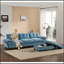 Canapé modulaire de 104 po x 60 po, en forme de L avec accoudoirs multifonctionnels, double port de charge, porte-gobelet, poches de rangement latérales, repose-pieds de rangement mobile, conception capitonnée unique, coussin moelleux, chenille, 3 couleurs-1606385054