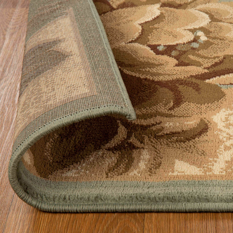Lassiter Floral Area Rug, Rectangle 8' x 10', Slate/Taupe