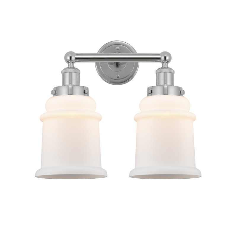 Cailen 2 - Light Dimmable Vanity Light, Matte White, Polished Chrome