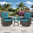 Allo 22"W x 25"D Outdoor Furniture Replacement Seat/Back Cushions-103088112-111861052