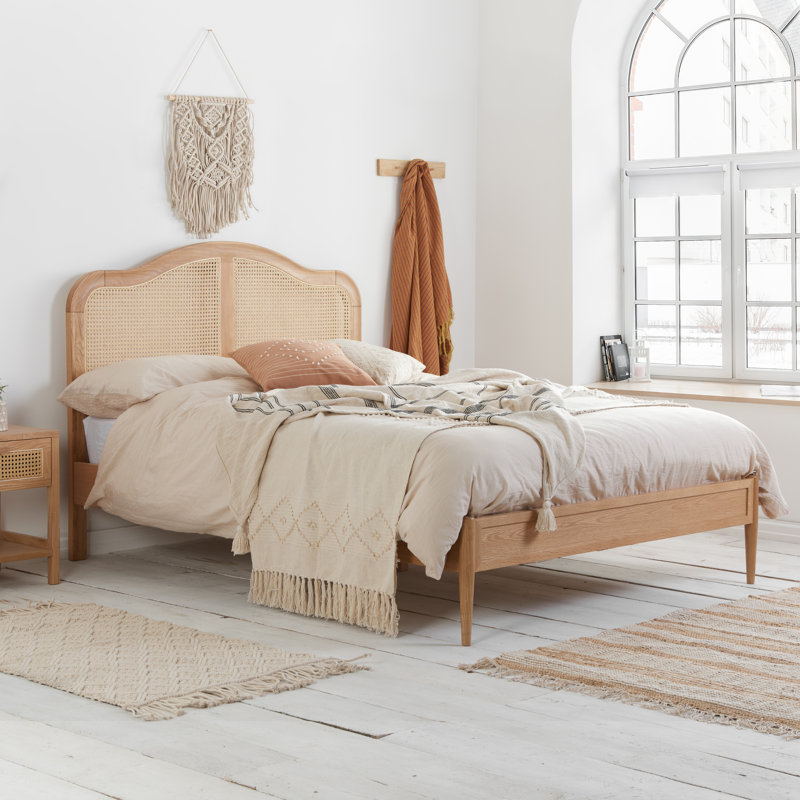 Bed Frame, Kingsize (5'), Beige