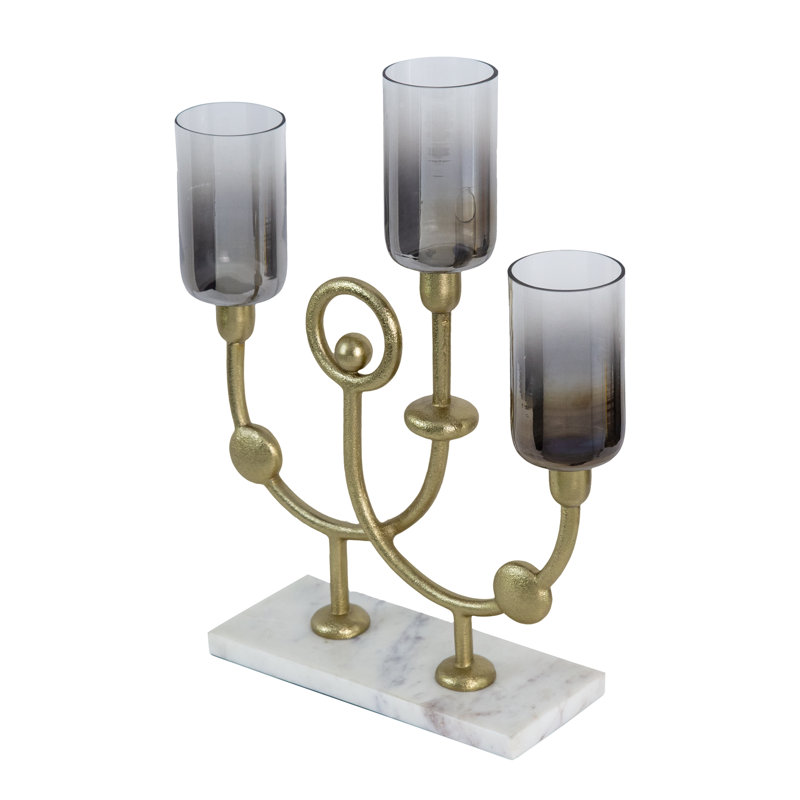 Bougeoir de table 16,5 po en verre