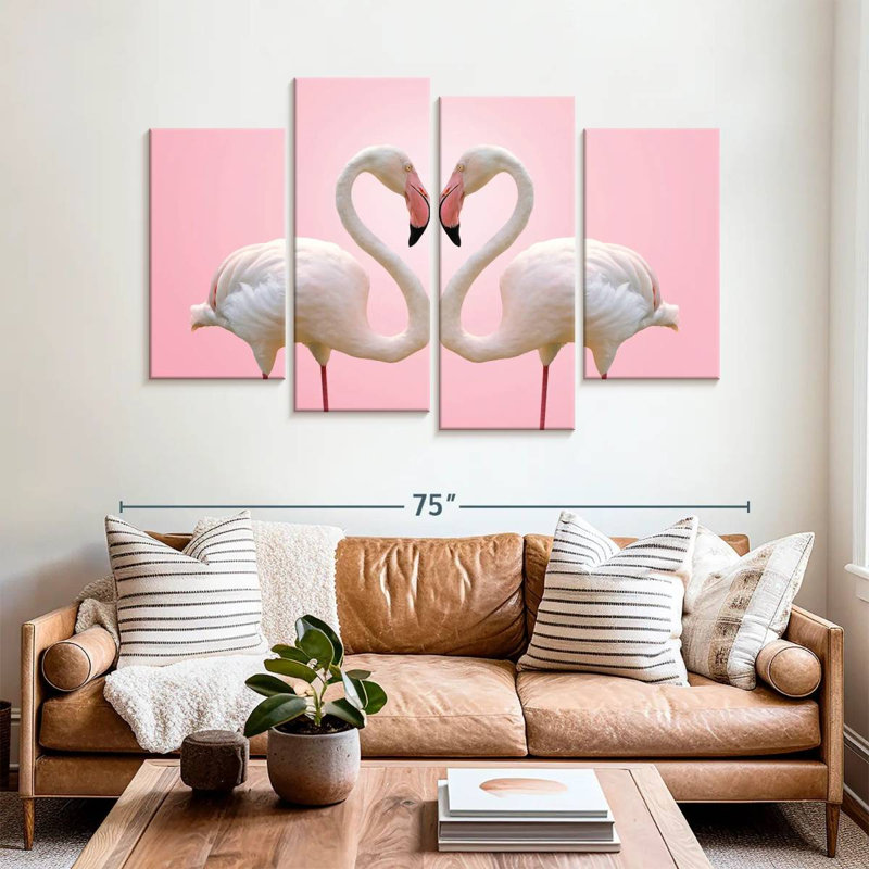 Flamingo Affection, H 42 po x l 68 po
