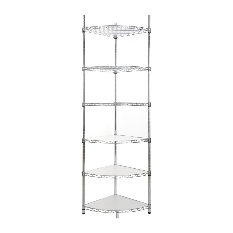 6 Tier Shelf Corner Wire Shelf Rack, Chrome