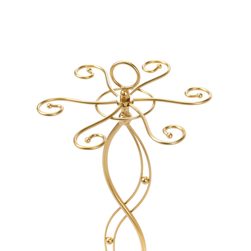 Open Shelving Wine Glass Rack Gold