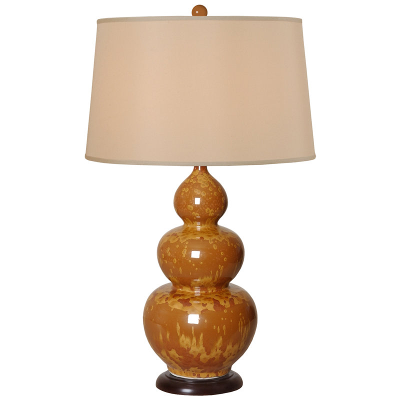 Kaydance Ceramic Table Lamp, Tan, Amazon Green