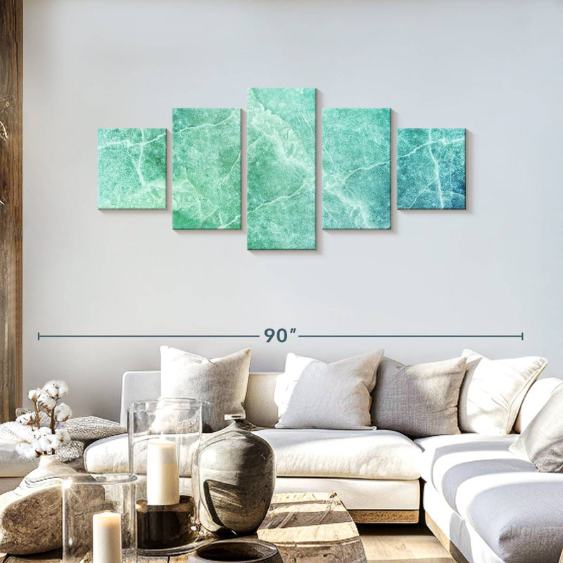 Green Quartz Glaser, H 30 po x l 68 po