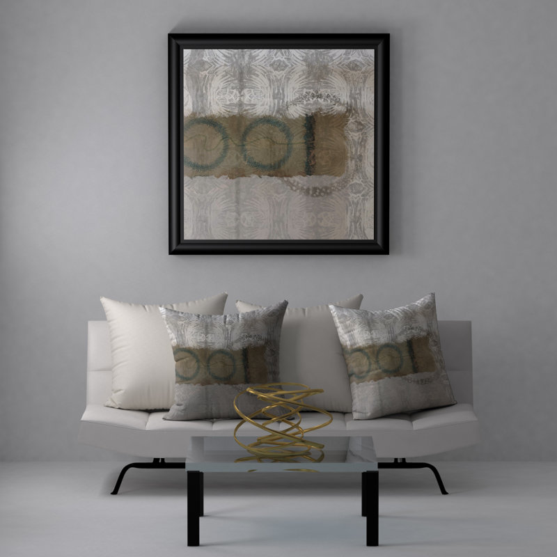 Abstract Reversible Throw Pillow, 20" x 20"