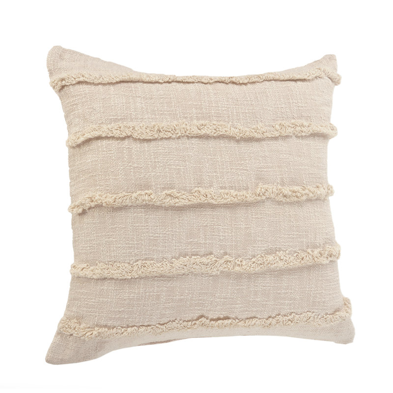 Amaris 20" Cotton Throw Pillow, Birch, Pillow Cover Only - No Insert