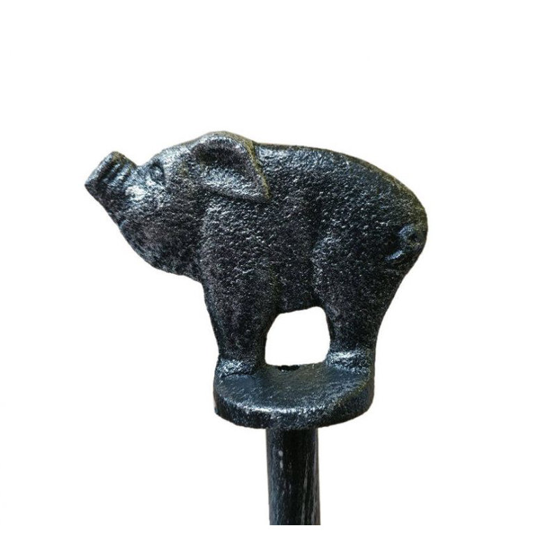 Porte-papier hygiénique sur pied porc, Argent rustique