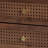 Caasi Japandi Walnut Brown Wood 2-Drawer Nightstand Woven With Rattan