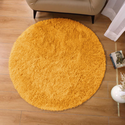 Adelynn Round 120 cm x 120 cm Shag Washable