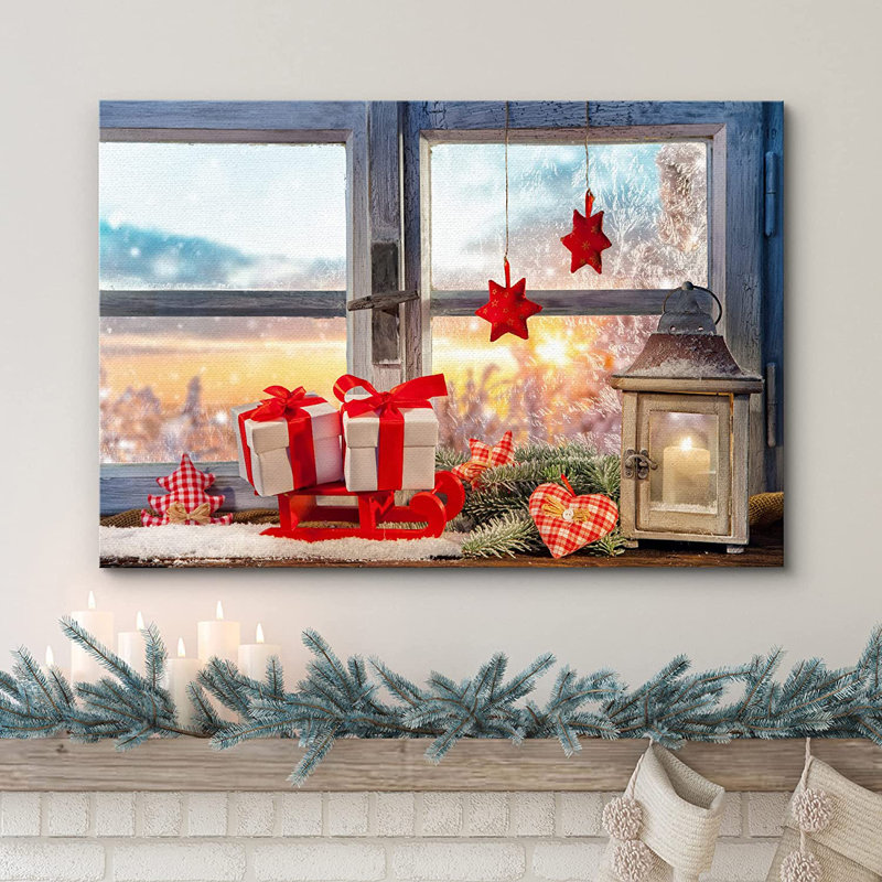 «Christmas Holiday Celebration», impression sur toile tendue, H 12 po x l 18 po x P 1,5 po