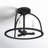 Divina Aleena 3 Light Black Ceiling Mount-1851344617