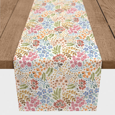 Bright Multi Floral Table Runner