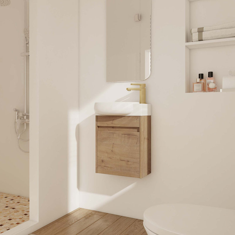 Petit meuble-lavabo 16 "avec lavabo