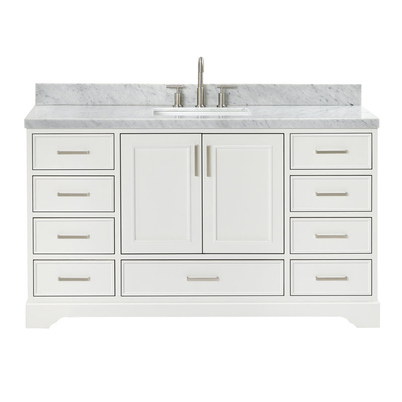 Ensemble de meuble-lavabo simple 61 po Abshire, Blanc