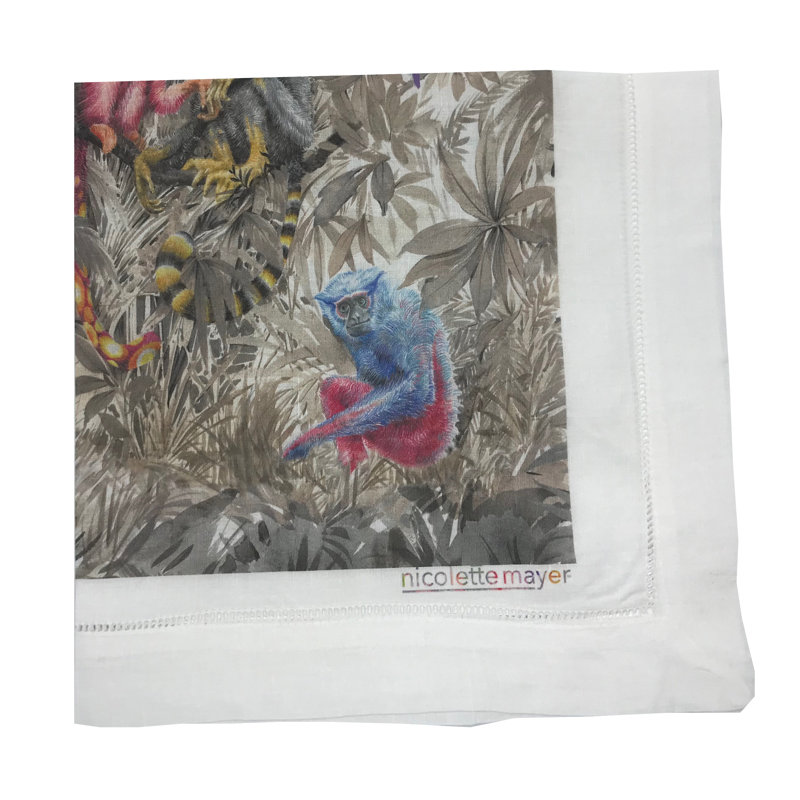 Arcadia Chettah Scene Cotton Sateen Dinner Napkins
