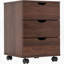 Classeur vertical à 3 tiroirs avec classeurs mobiles en bois sous le bureau pour roulettes (non assemblé)-967920594